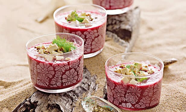 Creme frio de beterraba com funcho