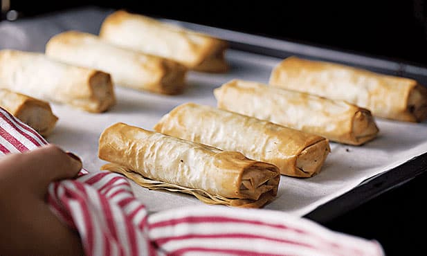 Crepes de cogumelos e alheira de peru