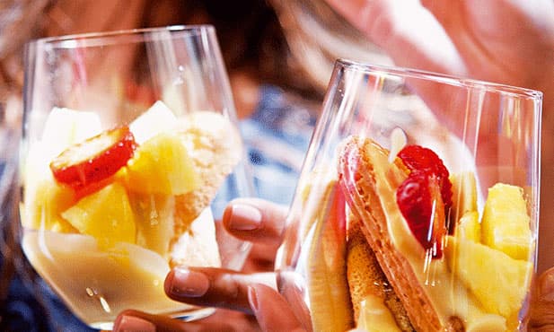 Leite-creme com fruta