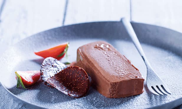 Gelado de chocolate cremoso