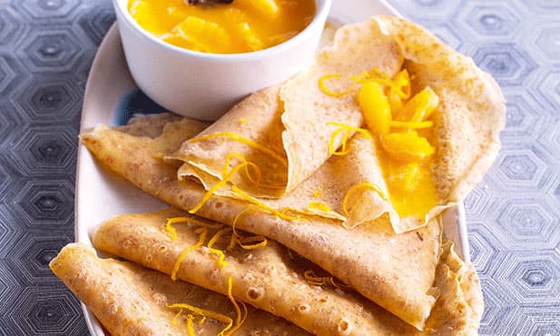 Crepes de tangerina