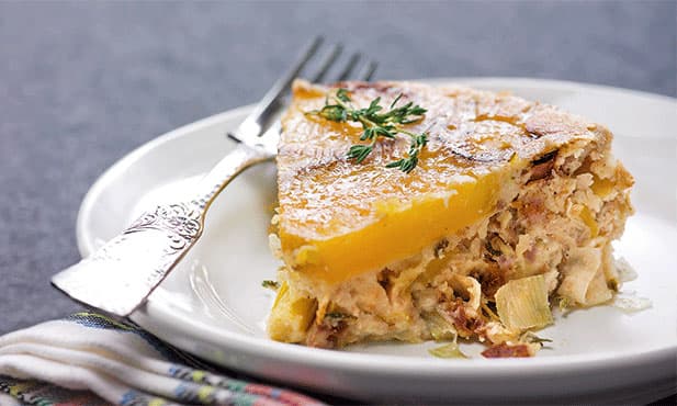 Bolo salgado de batata-doce