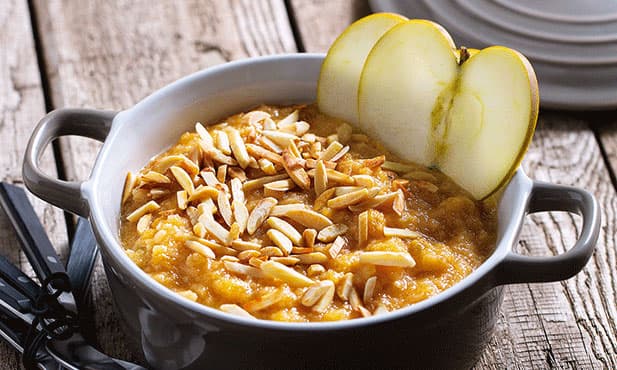 Migas doces com maçã reineta