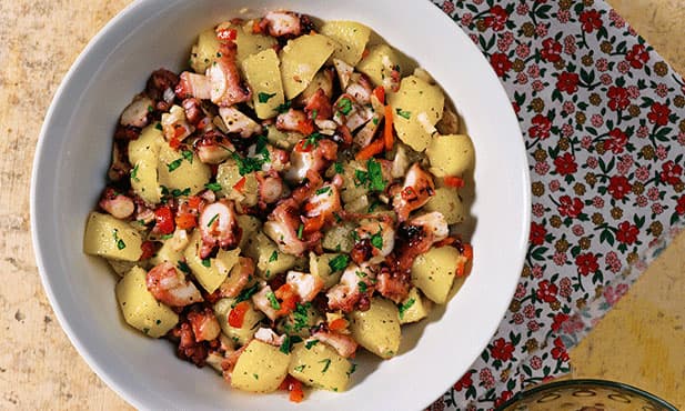 Salada de polvo com batatas