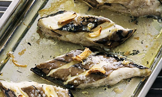 Peixe-espada no forno