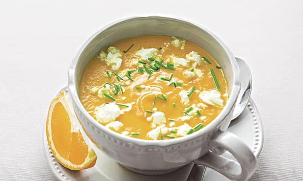 Creme de cenoura com laranja