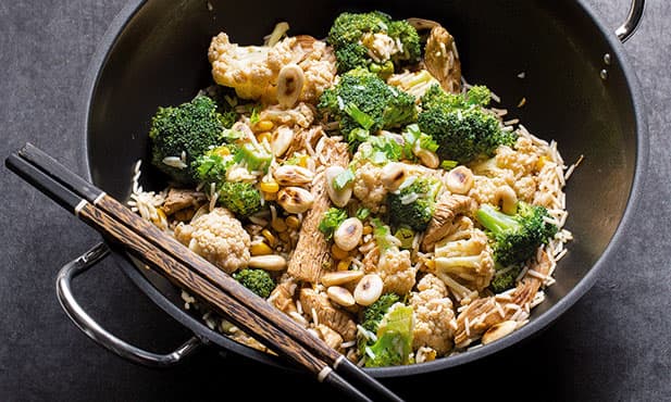 Peru salteado no wok