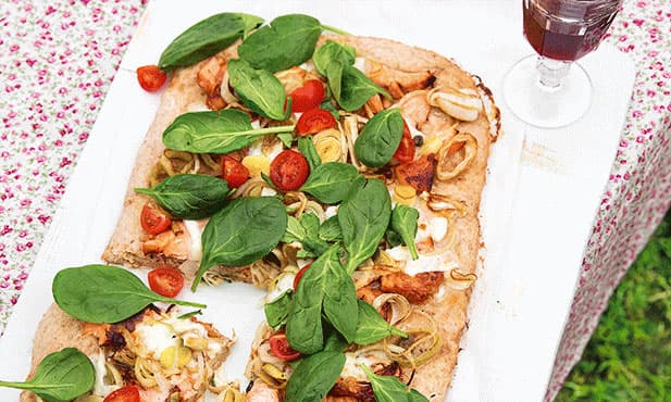 Pizza de salmão