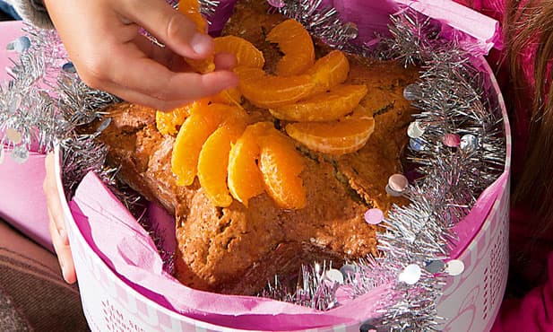 Bolo de Natal com tangerina