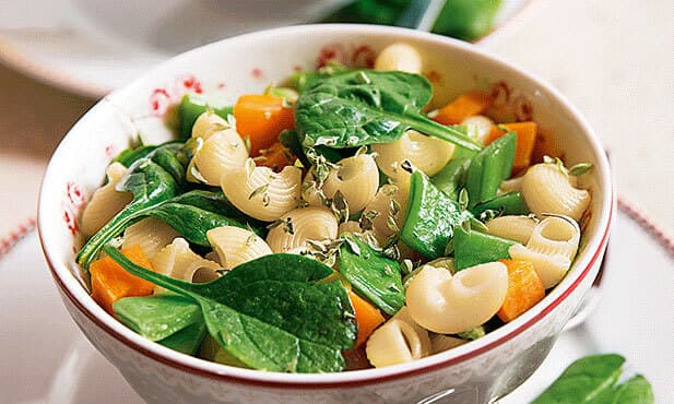 Massa com legumes