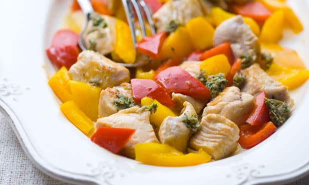 Peito de peru salteado