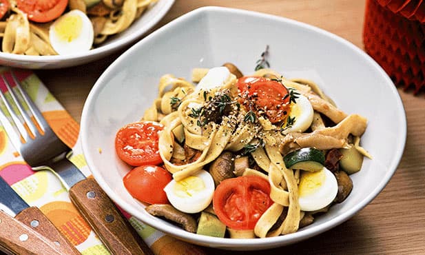 Tagliatelle com cogumelos