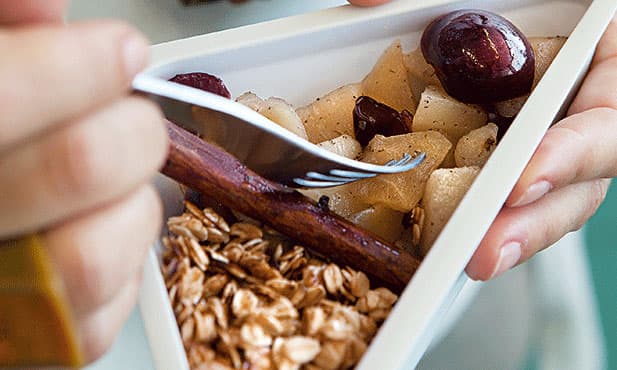 Crumble de aveia e mel