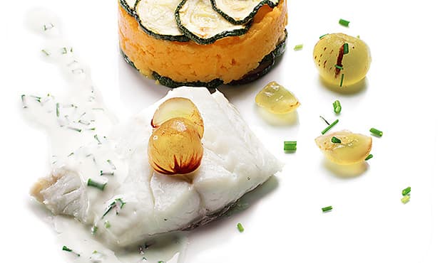 Bacalhau fresco a vapor