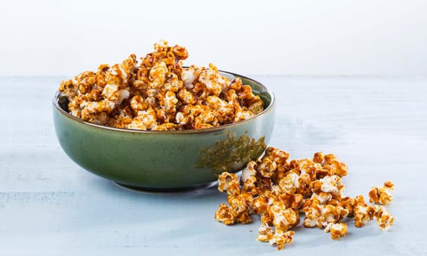 Pipocas caramelizadas