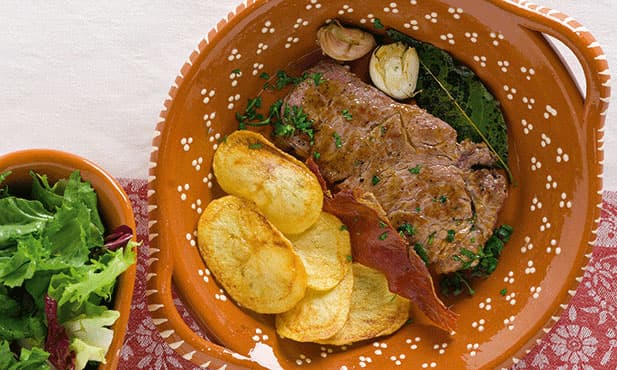 Bife de vitela à portuguesa