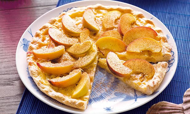 Tarte de pêssego com limão