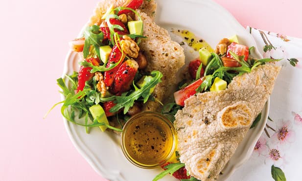 Wraps de mandioca com salada de...
