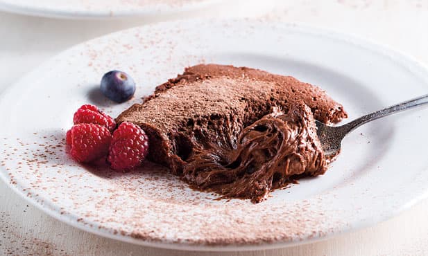 Mousse cremosa de chocolate