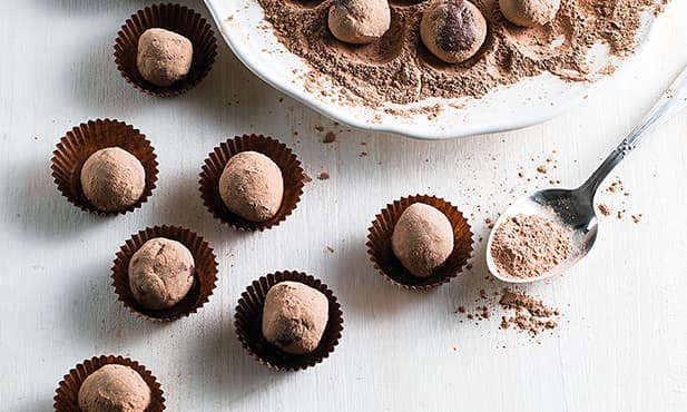 Trufas com chá de cidreira