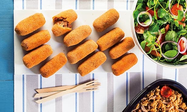 Croquetes de arroz de pato