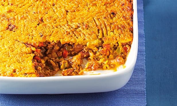 Empadão de chilli com batata-doce
