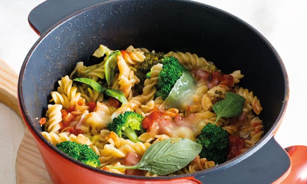 One pot pasta com brócolos