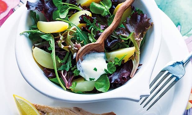 Cavala com salada de batata