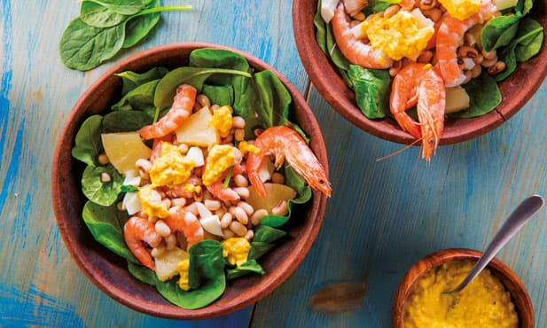 Salada de camarão