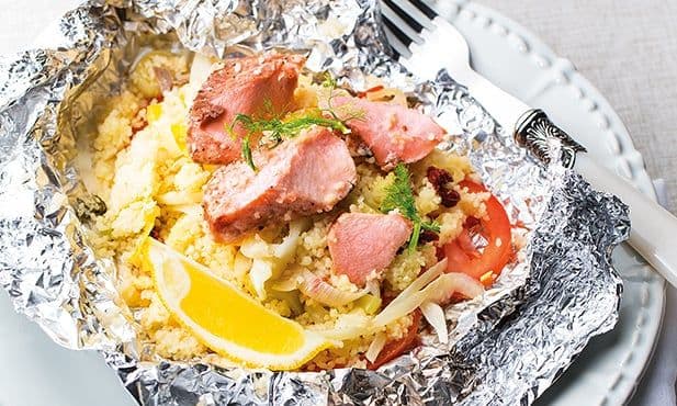 Salmão em papelote