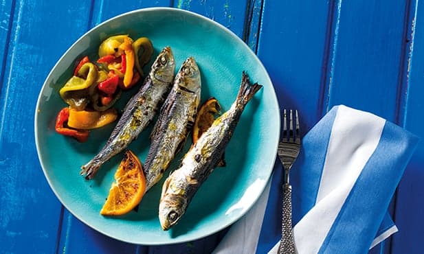 Sardinhas assadas aromáticas