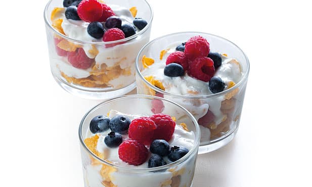 Iogurte com frutos vermelhos