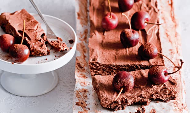Tarte de chocolate negro e cereja