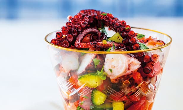Salada de polvo com piripíri