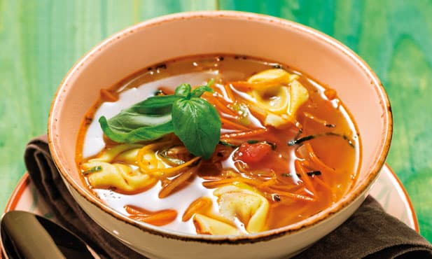 Minestrone com tortellini