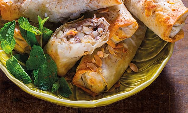 Mini-strudel de castanha e pêra