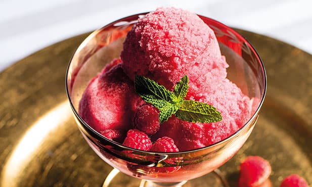 Sorbet de espumante e limão com...