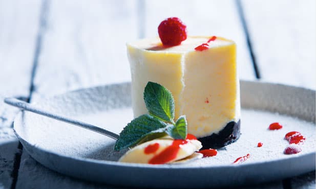 Soufflé gelado de lima e limão