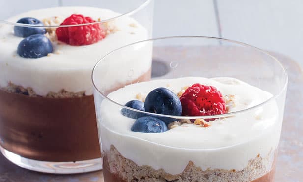 Mousse de chocolate com creme de...