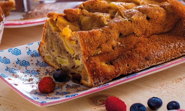 Bolo de maçã com amêndoa, mel e...