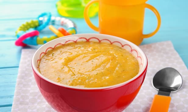 Sopa de legumes para bebés