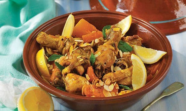 Tajine de frango com abóbora e...