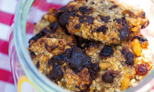 Bolachas de aveia com banana