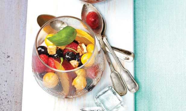 Fruta de Verão com croutons