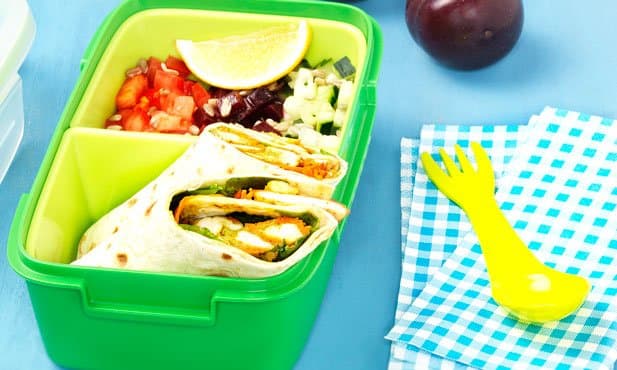 Wrap de frango com guacamole