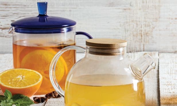 Chá de frutos vermelhos com laranja