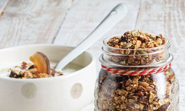 Granola de figo com canela