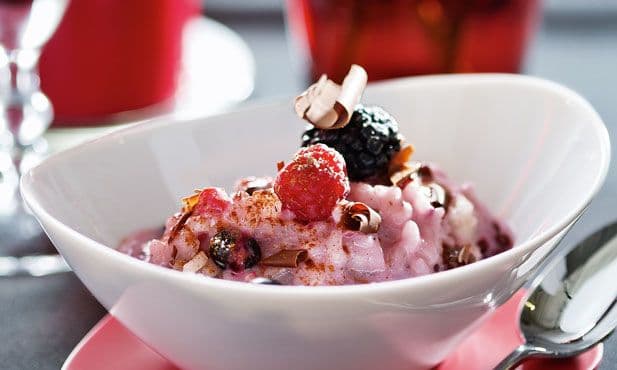 Risotto de frutos vermelhos