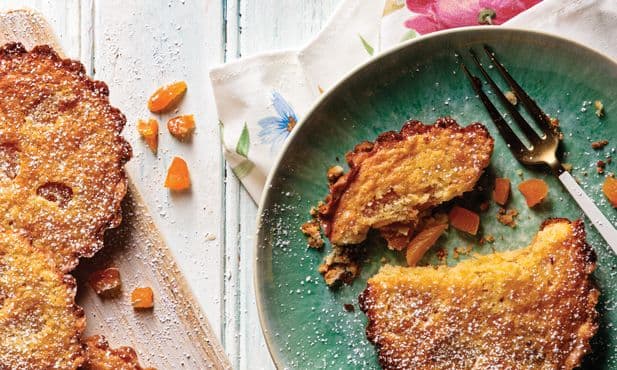 Tartelettes de alperce e amêndoa