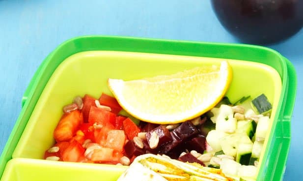 Salada mista em mosaico